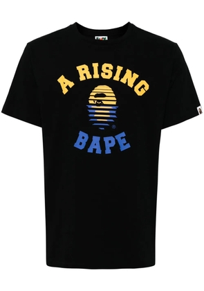 A BATHING APE® logo-print cotton T-shirt - Black