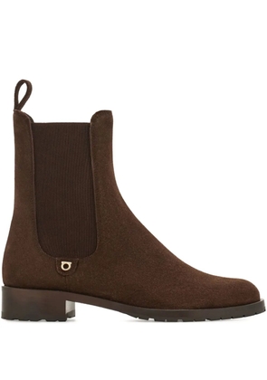 Ferragamo Gancini-plaque boots - Brown