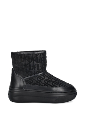 Furla logo-print boots - Black