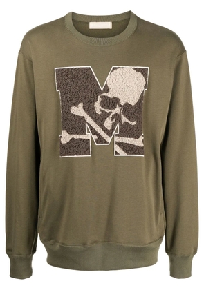 Mastermind Japan skull-print crew-neck sweatshirt - Green