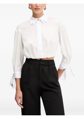 Elisabetta Franchi tie-cuff embellished blouse - White