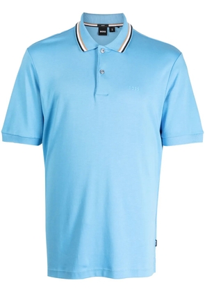 BOSS Penrose cotton polo shirt - Blue