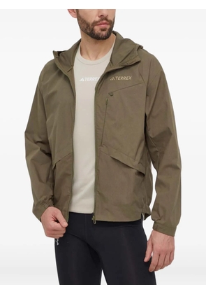 adidas zip-fastening hooded jacket - Green