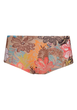 Amir Slama floral-print swim briefs - Brown