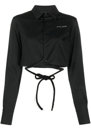 Ottolinger logo-lettering cropped shirt - Black