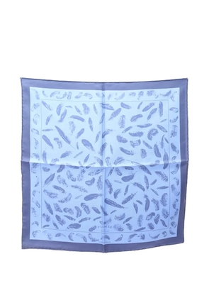 Hermès Pre-Owned 10s Plumes silk scarf - Blue