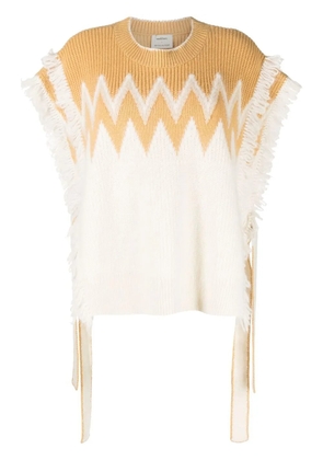 Onefifteen fringe-detail knit top - Yellow
