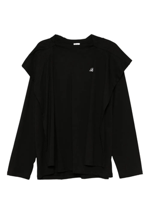 b+ab logo layered hoodie - Black