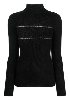MSGM mock-neck knitted top - Black