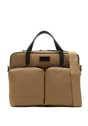Polo Ralph Lauren leather-trimmed laptop bag - Brown