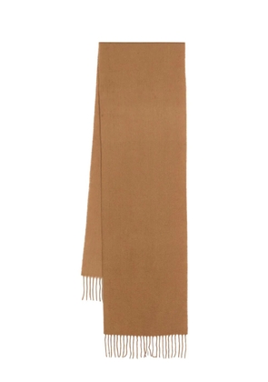 Aspinal Of London fringed cashmere scarf - Brown
