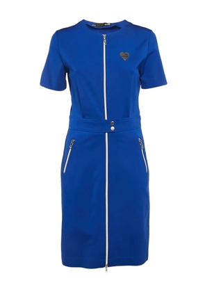 Love Moschino pre-owned zip-fastening short-sleeve dress - Blue