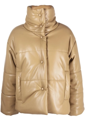 Nanushka faux-leather puffer jacket - Neutrals