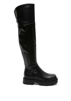 GUESS USA Rassa knee-high leather boots - Black