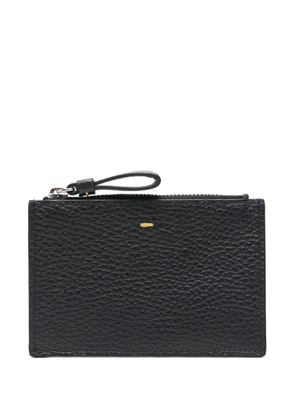 Doucal's logo-debossed leather card holder - Blue