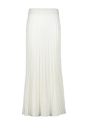 Balmain pleated knitted maxi skirt - White