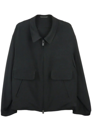 Yohji Yamamoto zip-up shirt jacket - Black