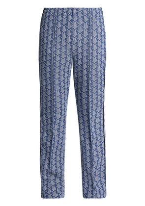 Lacoste monogram-pattern track pants - Blue