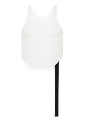 Rick Owens DRKSHDW logo-tape cropped tank top - White