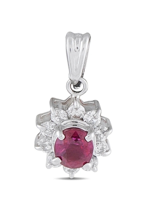 LB Exclusive ruby and diamond pendant - Silver