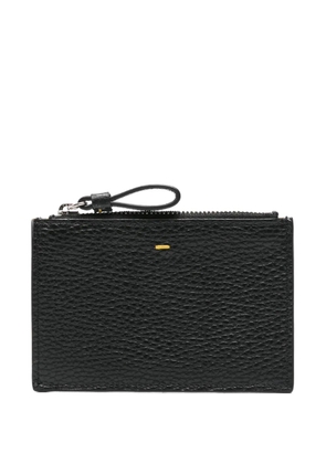 Doucal's logo-debossed leather card holder - Black