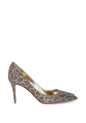 Gianvito Rossi leopard-print pumps - Grey