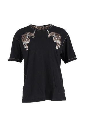 Dolce & Gabbana Pre-Owned leopard print short-sleeve T-shirt - Black