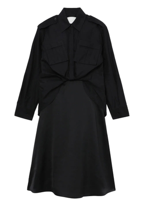 3.1 Phillip Lim draped shirt dress - Black