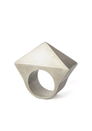 Parts of Four Crescent Bridge brushed ring - Silver