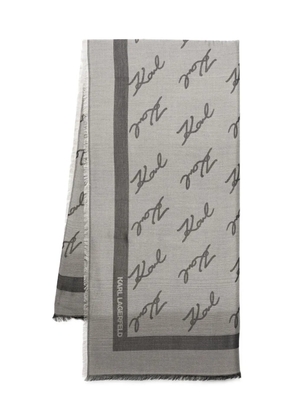 Karl Lagerfeld Ikon mongoram scarf - Black