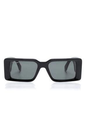 Off-White Eyewear logo-engraved rectangle-frame sunglasses - Black