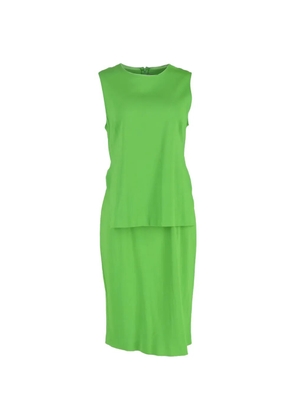 Max Mara layered midi dress - Green