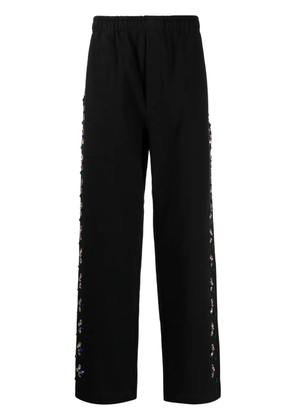 BODE Concord beaded cotton trousers - Black