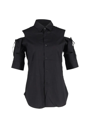 Yohji Yamamoto Pre-Owned asymmetric-shoulder buttoned shirt - Black