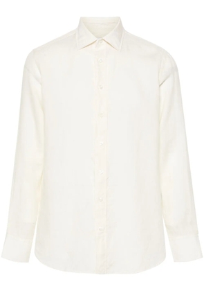 Lardini long-sleeve linen shirt - Neutrals