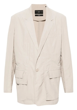 Y-3 CR NYL single-breasted blazer - Brown