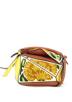 Loewe Pre-Owned x William De Morgan mini Puzzle leather handbag - Brown