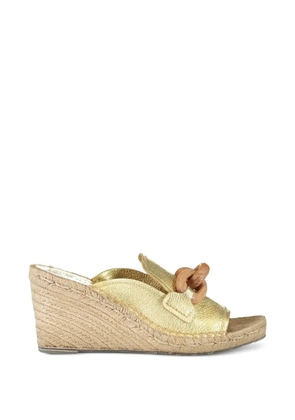 Pedro Garcia Oliveta wedge sandals - Gold
