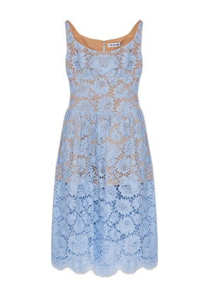 Self-Portrait floral-lace midi dress - Blue