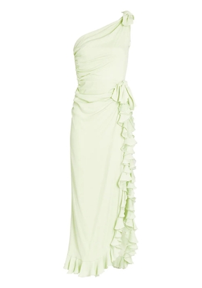 Giambattista Valli asymmetric ruffled dress - Green