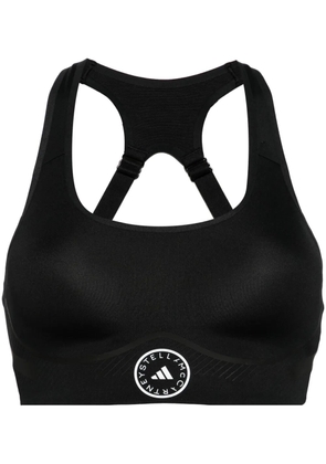 adidas by Stella McCartney logo-print sports bra - Black