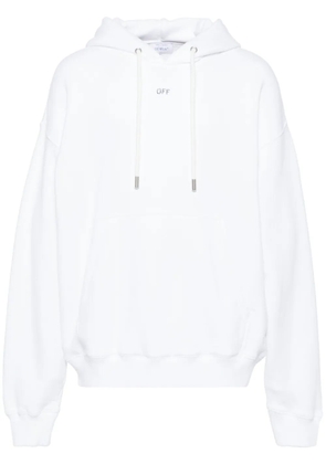 Off-White logo-print hoodie - Neutrals