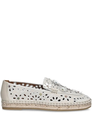 Kurt Geiger London Flower broderie-anglaise espadrilles - Grey