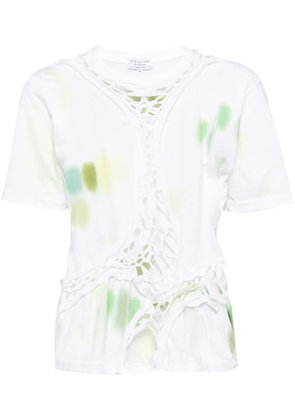 Collina Strada Lime Starbust-print T-shirt - White
