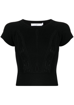 IRO cut-out ribbed top - Black