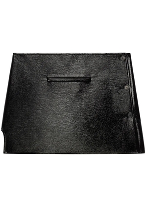 Courrèges Oblique vinyl mini skirt - Black