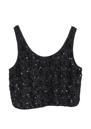 Dries Van Noten Pre-Owned embroidered crop top - Black