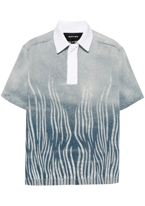 Botter graphic-print organic cotton polo shirt - Blue