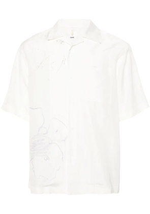 OAMC sketch-print short-sleeve shirt - White