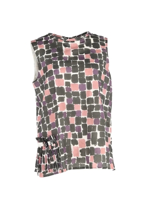 Max Mara printed sleeveless blouse - White